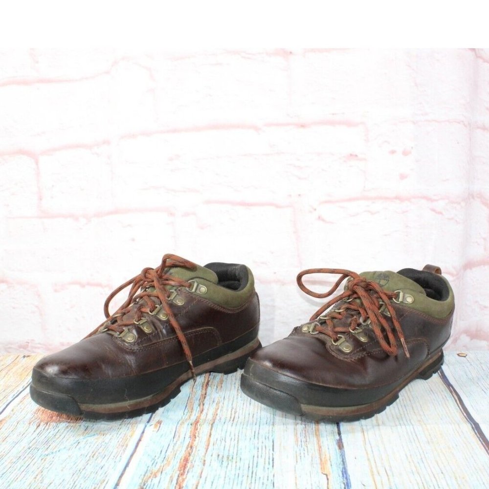 Timberland Euro Hiker Low Gaucho Brown Lace Up Walking Hiking Boots US 10 - Picture 2 of 9